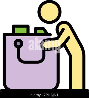 Consumer behavior icon. Outline Consumer behavior vector icon for web design isolated on white background color flat Stock Vector