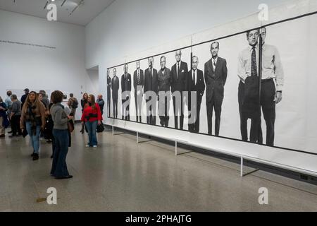 Richard Avedon's exhibit of huge murals is popular at the metropolitan museum of art during a limited engagement, 2023, New York City, United States. Stock Photo