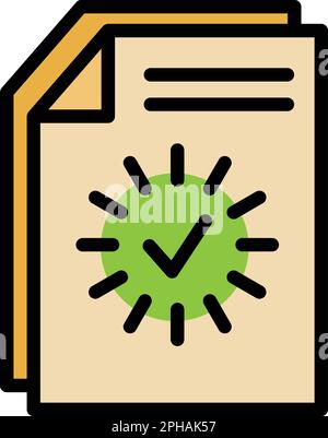 Loading document icon. Outline Loading document vector icon for web design isolated on white background color flat Stock Vector