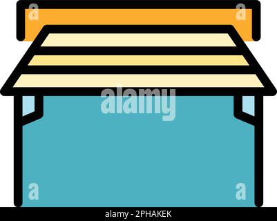 Garage smart gate icon. Outline Garage smart gate vector icon for web design isolated on white background color flat Stock Vector