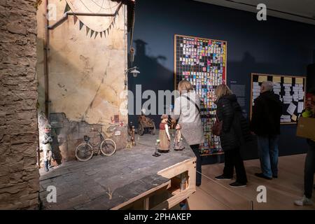 Guillermo del Toro: Crafting Pinocchio exhibition at the Museum of Modern Art, New York City, USA  2023 Stock Photo