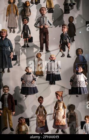 Guillermo del Toro: Crafting Pinocchio exhibition at the Museum of Modern Art, New York City, USA  2023 Stock Photo