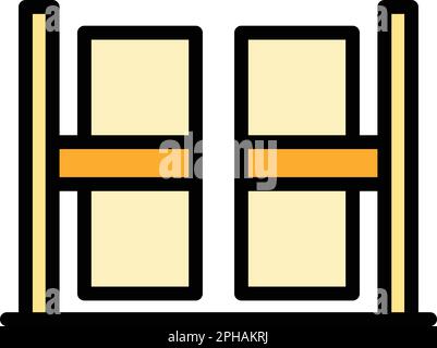 Smart gate system icon. Outline Smart gate system vector icon for web design isolated on white background color flat Stock Vector