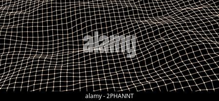 Abstract science or technology background. Graphic design. Network illustration. 3D grid surface. Stock Vector