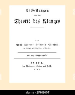 Ernst Chladni Title Page Refreshed and Reset Stock Photo
