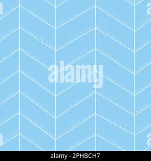 Grunge old wood vector blue seamless pattern with wooden zigzag panels and planks. Herringbone background. Stock Vector