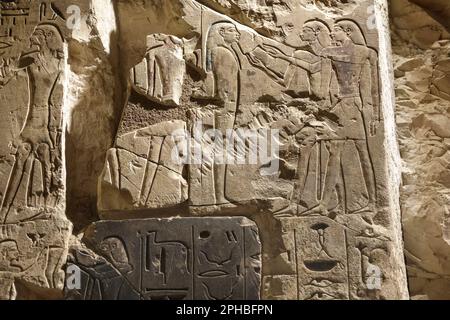 Tomb of Djehuty known as TT11, Dra Abu el-Naga, Luxor Egypt Stock Photo