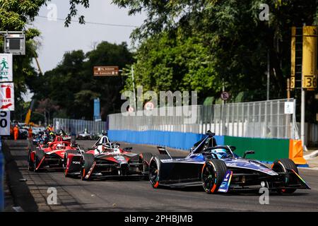 Sao Paulo, Brazil. 27th Mar, 2023. Maximilian GUENTHER, Team MASERATI 2023, Maximilian Gunther, Maserati MSG Racing, Maserati Tipo Folgore, leads Pascal Wehrlein, TAG Heuer Porsche Formula E Team, Porsche 99X Electric Gen3, picture for press use by MASERATI/Sam BLOXHAM/LAT/ATPimages (BLOXHAM Sam /ATP/SPP) Credit: SPP Sport Press Photo. /Alamy Live News Stock Photo