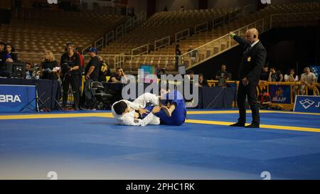 Orlando, FL, USA. 26th Mar, 2023. ORLANDO, FLORIDA - MARCH 26: Zayed  Abdulnaser A A Alkatheeri (Alliance) def. Hiryu Niwa (Art of Jiu Jitsu) via  advantages (3-0) during IBJJF PAN AMS 2023