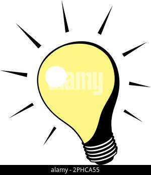 A pop-art style light bulb Saved as Illustrator 3.0 for optimum compatibility. Stock Vector