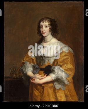 Queen Henrietta Maria. Anthony van Dyck. 1636. Stock Photo