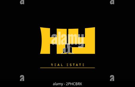 Real Estate letters Initials Monogram logo HY , YH Stock Vector
