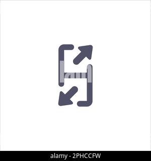 Multi export icon. Spreading outward arrows icon. Distribution arrows. Stock vector illustration isolated on white background. Stock Vector
