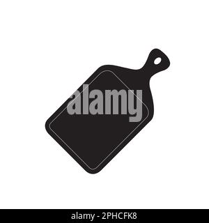 A black kitchen board on a white background with copy space Stock Vector
