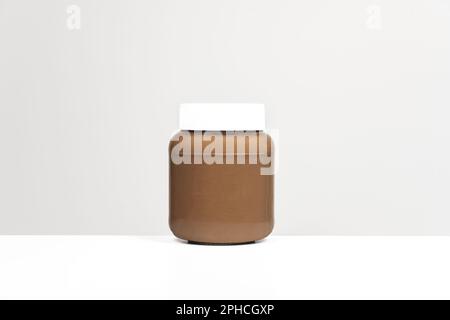 Cocoa butter is, like many vegetable fats, a set of triglycerides. It can be said that chocolate is a tertiary compound of three solids in solution: c Stock Photo