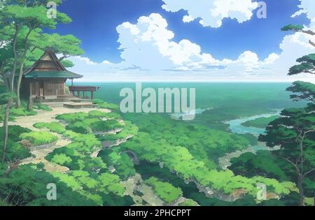 16k Uhd Anime Background Wallpaper Landscape Picture Art Picture And HD  Photos | Free Download On Lovepik