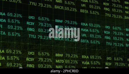 Composition of financial data processing over grid Stock Photo