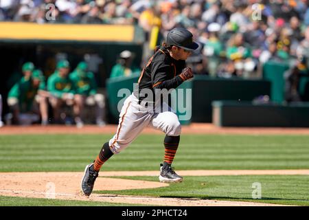 San Francisco Giants' Brett Auerbach during a spring training baseball game  in Oakland, Calif., Sunday, March 26, 2023. (AP Photo/Eric Risberg Stock  Photo - Alamy