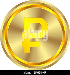gold coin currency, realistic and luxurious gold coin treasure concept. 3d vector illustration Stock Vector