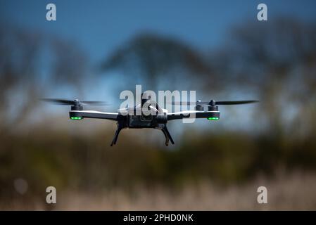 The GoPro Karma drone in flight Stock Photo