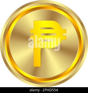 gold coin currency, realistic and luxurious gold coin treasure concept. 3d vector illustration Stock Vector