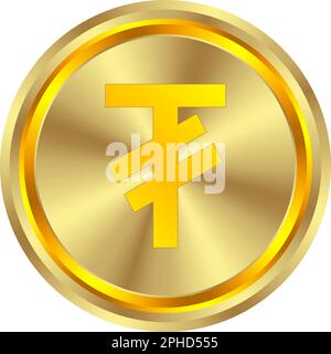 gold coin currency, realistic and luxurious gold coin treasure concept. 3d vector illustration Stock Vector