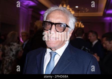 Paris, France. 27th Mar, 2023. Gerard Darmon attending the Stethos D'Or 2023 Gala at the Hotel Georges V on March 27, 2023. Photo by Aurore Marechal/ABACAPRESS.COM Credit: Abaca Press/Alamy Live News Stock Photo