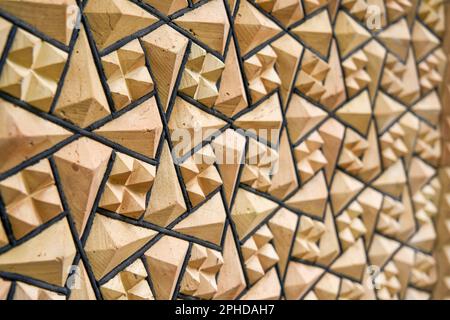 Xinjiang ethnic style triangular pattern wall design Stock Photo - Alamy