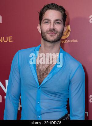 Zachary Zane attends premiere of One True Loves in The Whitby Hotel in New York on March 27, 2023 Stock Photo