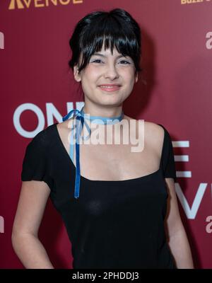 Oona Yaffe attends premiere of One True Loves in The Whitby Hotel in New York on March 27, 2023 Stock Photo