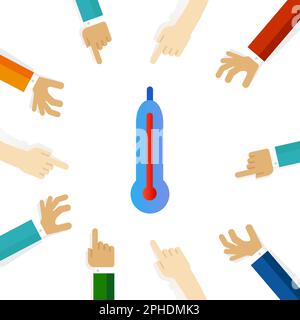 thermometer medical equipment health care indicator tool Stock Vector