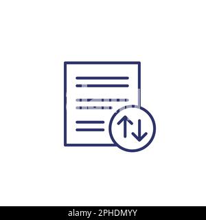 case priority icon on white, line design Stock Vector
