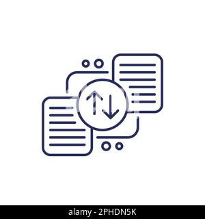 case priority icon on white, line vector Stock Vector