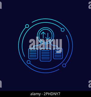 case priority icon, linear design Stock Vector