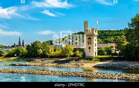 The Mouse Tower of Bingen am Rhein in the Upper Middle Rhine Valley, Germany Stock Photo