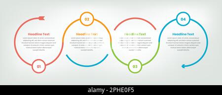 Data presentation circular infographic template design Stock Vector