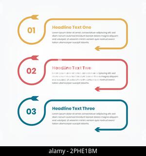 Minimal business infographic template with circular arrow shape for data presentation Stock Vector