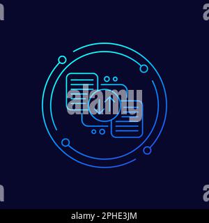 case priority icon in line style Stock Vector