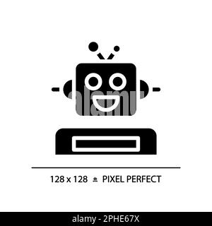 Robotics and STEM pixel perfect black glyph icon Stock Vector