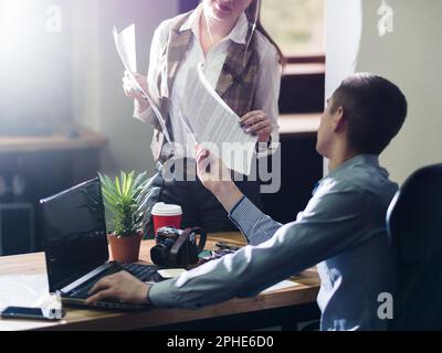 Secretary Helper assistant secretary business help coworker office Stock Photo - Alamy