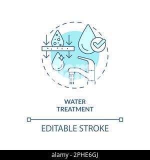 Water treatment turquoise concept icon Stock Vector