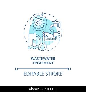 Wastewater treatment turquoise concept icon Stock Vector