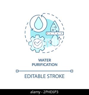 Water purification turquoise concept icon Stock Vector