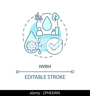 IWRM turquoise concept icon Stock Vector
