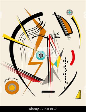 Abstract  beige background ,stylized man face , expressionism art style Stock Vector