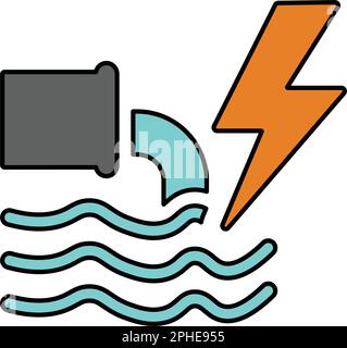 Current, effluent, flow icon - Well organized and editable Vector ...