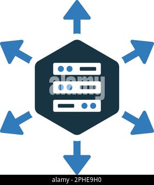 Data warehouse icon. Simple vector illustration for graphic and web design or commercial purposes. Stock Vector