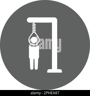 Death, execute, executing icon. Simple vector illustration for graphic and web design or commercial purposes. Stock Vector