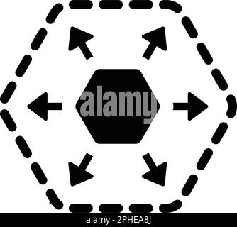 Define, delimit, delimitation icon. is use in designing and developing websites, commercial, print media, web or any type of design project. Stock Vector