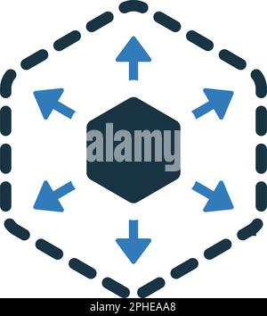 Define, delimit, delimitation icon. is use in designing and developing websites, commercial, print media, web or any type of design project. Stock Vector